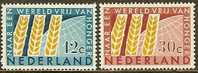 NEDERLAND 1963 OMP Zegels Anti Honger 791-792 #718 - Ungebraucht