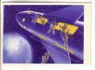 NICE USSR " SPACE " Themes POSTCARD 1962 - SPACE FANTASY " Back To Earth " - Spazio