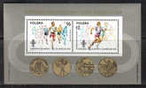 MB295 - CENTRAFRICA , OLIMPIADI LOS ANGELES 1984 : B.F. 102  *** - Unused Stamps