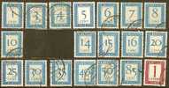 NEDERLAND 1947 Gebruikte Port Zegels 80-101 Niet Kpl  #903 - Portomarken