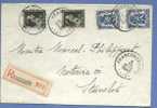 426(2)+480(2) Op Aangetekende Brief Met Cirkelstempel FRANCORCHAMPS Op 4/11/1940 (oorlog) - 1936-1957 Open Collar