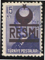 Pays : 489,1 (Turquie : République)  Yvert Et Tellier N° : S   21 (o) - Francobolli Di Servizio