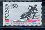 TIMBRE NUVEAU - LA POLOGNE 1973 - DRAPEAUX  MOTO SPORT - FINAL IMS NA ZUZLU CHORZOW - MNH - Motorfietsen