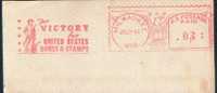 Aigle Profilé. EMA U.S. POSTAGE .\"Pitney Bowes Meter Company\".Victory - Usati