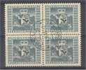 LIECHTENSTEIN 5 FRANCS HIGH VALUE 1945 USED BLOCK OF 4 - Usados