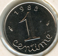 France 1 Centime 1983 Rare GAD 91 KM 928 - 1 Centime
