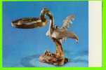 CHINA - BRONZE LAMP WITH BIRD STAND  - CARD NEVER BEEN USE - - Objetos De Arte