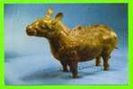 CHINA - BRONZE ANIMAL-SHAPÉ TSUN WITH SILVER INLAY - CARD NEVER BEEN USE - - Objetos De Arte