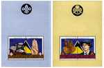SCOUTS, St.Lucia 1986, $6 Wickerwork & $6 Lady Baden-Powell, Girl Guides, Mini Sheetn BULK:2x5sheets /Klenibogen - St.Lucia (1979-...)