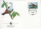 W0351 Pigeon Micronesie 1990 FDC Premier Jour WWF - Palomas, Tórtolas