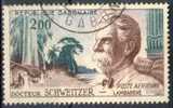 GABON Poste Aérienne 1 (o) Albert SCHWEITZER NOBEL Paix Gabon Ogooué Orgue Cachet (07) - Albert Schweitzer