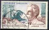 GABON Poste Aérienne 1 (o) Albert SCHWEITZER NOBEL Paix Gabon Ogooué Orgue Cachet MOANDA (09) - Albert Schweitzer