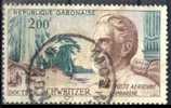 GABON Poste Aérienne 1 (o) Albert SCHWEITZER NOBEL Paix Gabon Ogooué Orgue Cachet MOANDA (14) - Albert Schweitzer