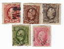 SUEDE 1891/1904 CLASIC STAMPS :5,  10,  15,  30,  50 Ore. - Other & Unclassified