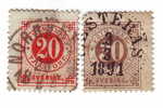 SUEDE 1872/1879 CLASIC STAMPS :20,  30 Ore. - Other & Unclassified