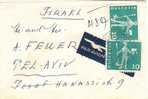 SUIZA Correo Aereo A Israel 1964 - Otros & Sin Clasificación