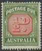 Australia - 1956 Halfpenny Postage Due. Scott J71. Watermarked. Mint No Gum - Impuestos