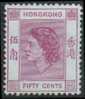 HONG KONG - 1954 50c QE II. Scott 192. Mint Hinged - Ungebraucht