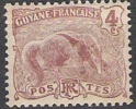 Guyane 1904 Michel 51 Neuf * Cote (2005) 0.50 Euro Fourmilier - Unused Stamps