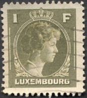 Pays : 286,04 (Luxembourg)  Yvert Et Tellier N° :   345 (o) - 1944 Charlotte Di Profilo Destro