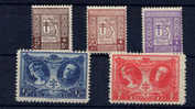 Belgique 1926, Série Antituberculeux N° 240 / 44 Avec +   Cote 8 €,  (31820) - Unused Stamps
