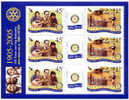 New Zealand - Nouvelle Zéande : 02-02-2005  (**) BLOC + Stamps Out Of Bloc : Commemoratives "100 Years ROTARY" - Nuevos