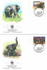 ANIMAUX FDC SERIE WWF 4 FDC DE 4 TIMBRES DIFFERENTS ELEPHANTS OUGANDA  FOND MONDIAL POUR LA NATURE - Olifanten