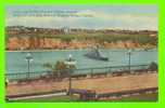 LÉVIS, QUÉBEC  -  VUE PRISE DE LA TERRASSE DUFFERIN - BATEAU DE GUERRE - WAR SHIP, PUB. POST CARD GREETING - - Levis