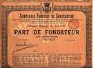 COMPAGNIE FONCIERE De CONSTANTINE(Algérie) Part De Fondateur(art.N°117) - Afrique