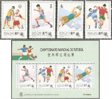 1994 MACAO Football WORLD CUP 4v STAMP+ MS - Otros & Sin Clasificación