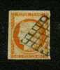 FRANCE  Nº 5 B Obl.  Pli Mais Aspect Superbe Orange Fonce - 1849-1850 Cérès