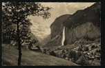 LAUTERBRUNNEN MIT STAUBBACH GROSSHORN+briefmarke1949 - Lauterbrunnen