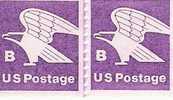 US Scott 1820 - Line Pair - B Postage 18 Cent - Mint Never Hinged - Coils & Coil Singles