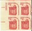 US Scott 1582 - Plate Block Of 4 UL 38602 - 2 Cent Speakers Stand - Mint Never Hinged - Numero Di Lastre