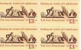 US Scott 1726 - Block Of 4 - Articles Of Confederation - 13 Cent - Mint Never Hinged - Blocchi & Foglietti