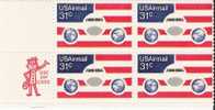 US Scott C90 - Zip Block Of 4 - Plane Globes And Flag 31 Cent - Mint Never Hinged - 3b. 1961-... Neufs