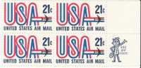 US Scott C81 - Zip Block Of 4 - USA And Jet 21 Cent - Mint Never Hinged - 3b. 1961-... Ungebraucht