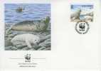 W0286 Phoque Grey Seal Guernesey 1990 FDC Premier Jour WWF - Andere & Zonder Classificatie