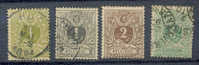 Belgie Ocb Nr : 42 - 45 Gestempeld (zie Scan) Lot 6 - 1869-1888 Liggende Leeuw