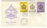 Vaticano - Busta Fdc Con Serie Completa Sede Vacante 1963 Stemma E Basilica Viola - Enveloppes