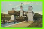 PETERBOROUGH,ONTARIO - HYDRAULIC LIFT LOCK - ANIMATED PEOPLES AND SHIP - - Peterborough