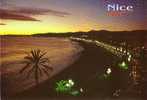 CARTE POSTALE DE NICE - LA BAIE DES ANGES LA NUIT - Nice By Night