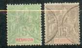 REUN 60 - YT 46 Et 48 Obli - Used Stamps