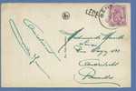 422 Op Kaart Met Naamstempel LEDE - 1935-1949 Small Seal Of The State