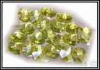 Lot De 2 Perles Octogonales Cristal Vert-jaune 1 Trou 14mm - Perles