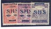 JUGOSLAVIA, 3 GOOD STAMP 1918 LIGHT HINGED *! - Nuevos