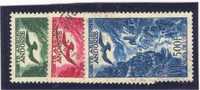 FRENCH ANDORRA, NICELY USED SET AIRPOST 1955-57 - Luchtpost