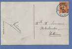 108 Op Kaart Met Cirkelstempel DENDERMONDE Op 14/8/1914  (Offensief W.O.I) - Other & Unclassified