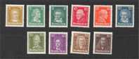 GERMANY, PERSONALITIES 1926, 10 STAMPS NEVER HINGED **! - Neufs