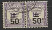 FRANCE   Taxe    N° YT 51  -    Cote 9.20 Euros     -     Paire - 1859-1959 Gebraucht